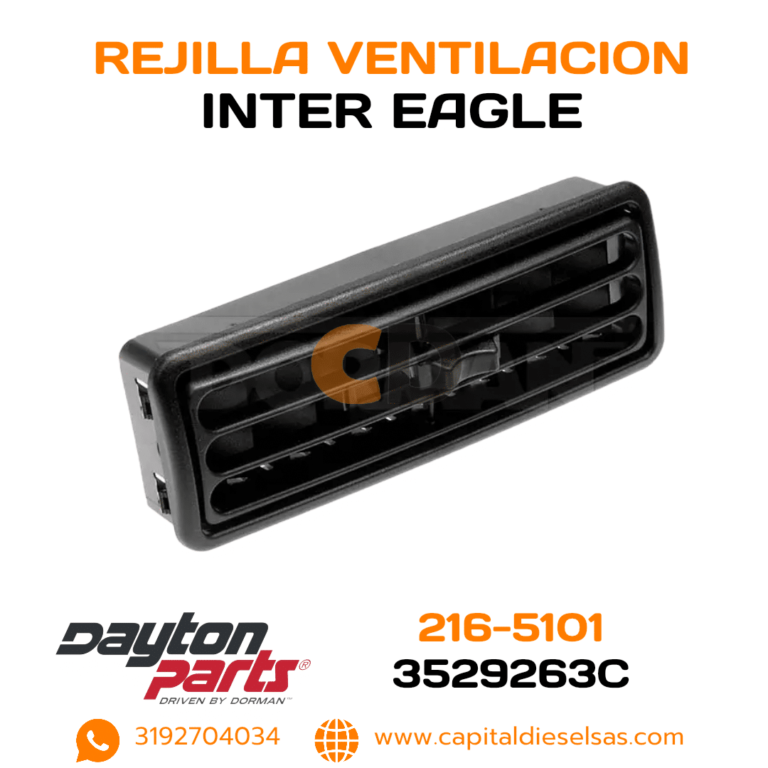 Rejilla de ventilación International Eagle 9400, referencia 216-5101, color negro