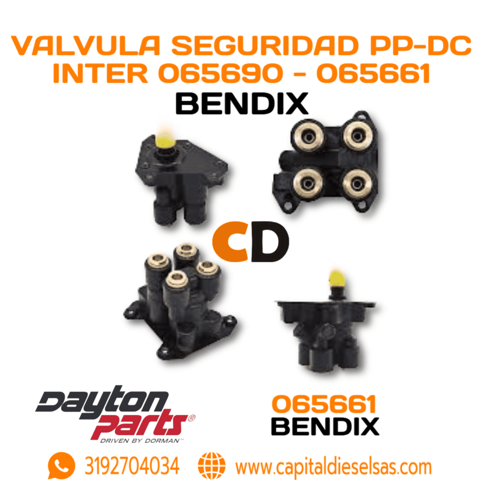 VALVULA SEGURIDAD PP-DC INTER 065690 – 065661 BENDIX - capital diesel sas